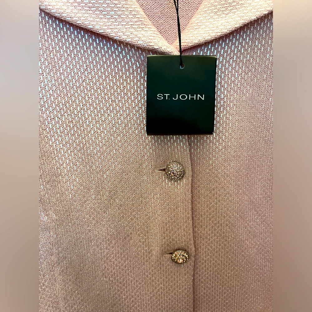 ST John Pink Knit Two Piece Suit